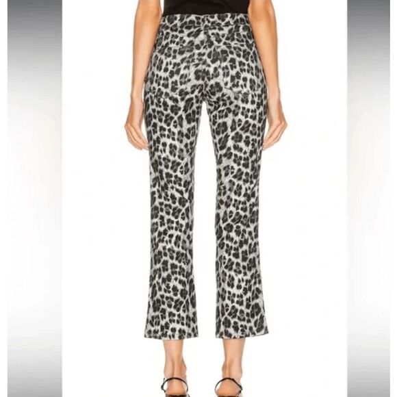 NEW! MIAOU The Junior Pant Gray Leopard Exposed Button Fly Size 27 - Picture 2 of 14